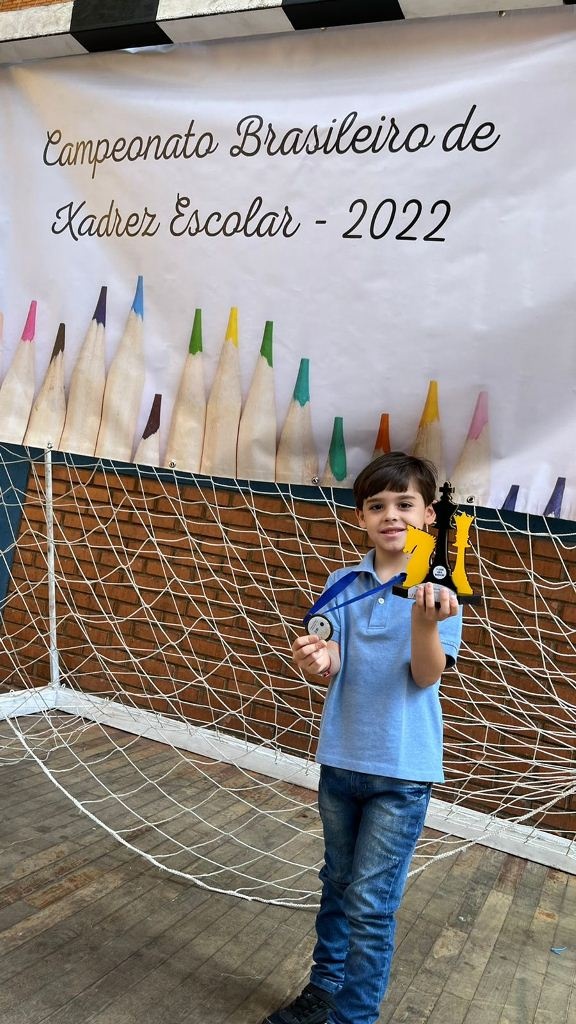 Atleta do CXSSP Tobias Luiz foi Campeão Brasileiro de Xadrez Escolar 2022